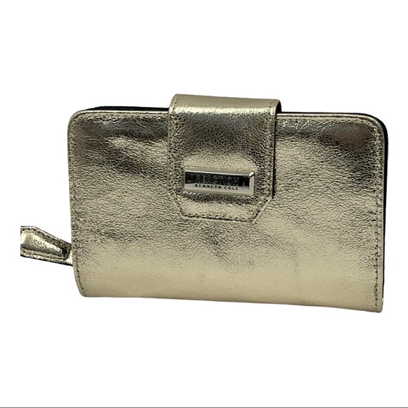 Kenneth Cole Reaction Gold‎ Metallic Wallet - Picture 1 of 12